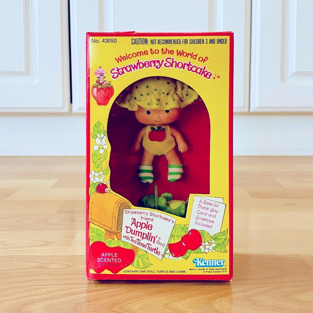 🍓ORIGINAL 1980 STRAWBERRY SHORTCAKE APPLE DUMPLIN’ *COMPLETE BOX SET*